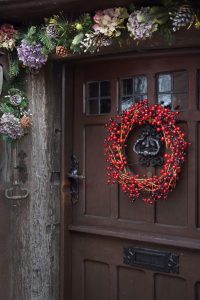 Door wreath at the Oval
